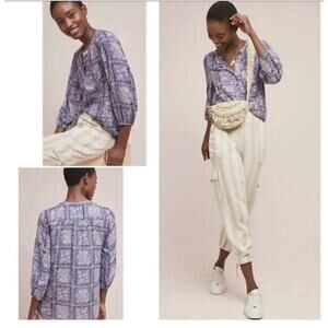 Anthropologie Akemi & Kin M Coconino Buttondown Blouse Shirt Top Size XS